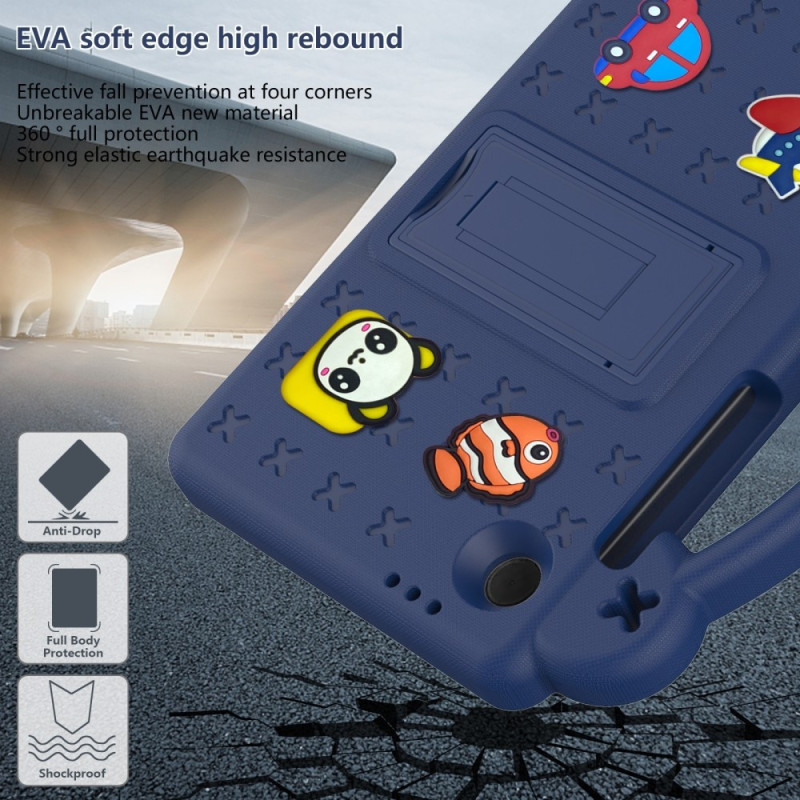 Til Samsung Galaxy Tab A9 EVA Foam Stativdeksel - Mørkeblå