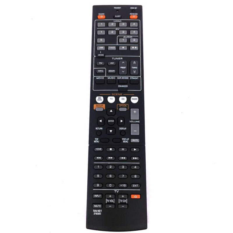 RAV491 ZF30320 TV Remote Control Replacement for Yamaha TV