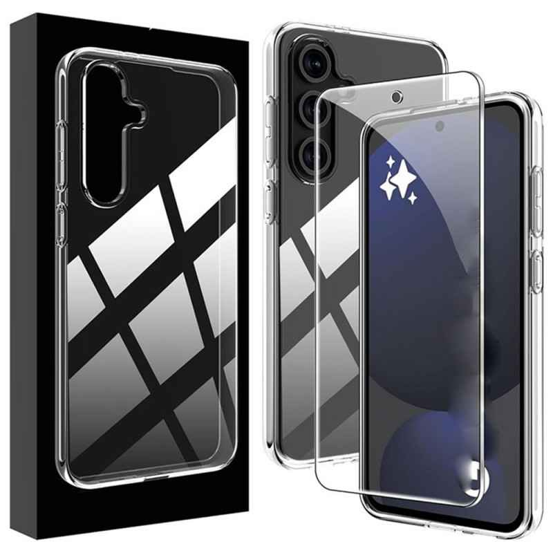 For Samsung Galaxy A26 5G Clear TPU Phone Case +  Screen Protector