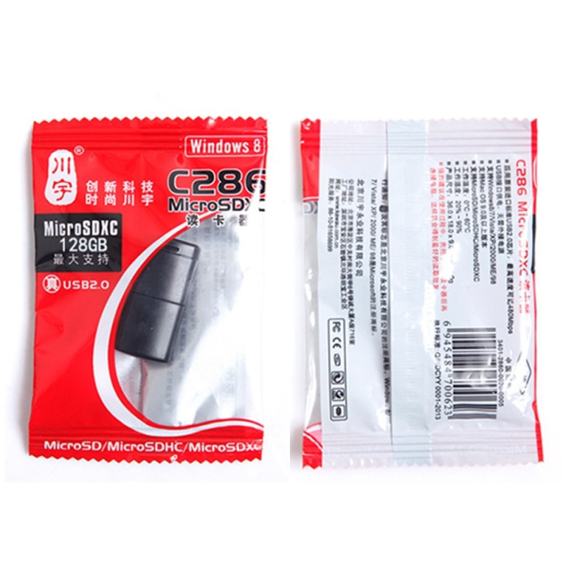 KAWAU Adapter USB 2.0 60MB/s TF-kortlæser Hukommelseskortlæser Kortlæser