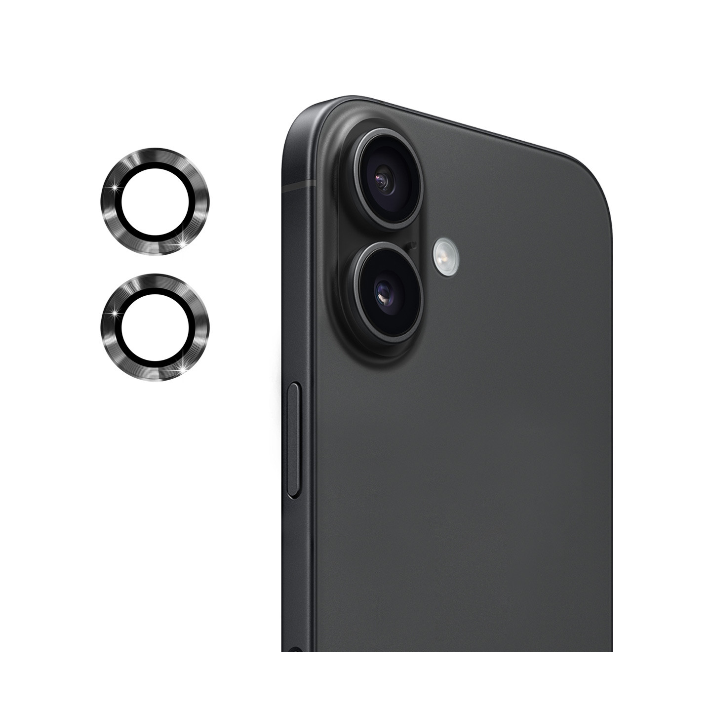 Til iPhone 17 Kamera Linsebeskytter ENKAY Hat-Prince Metalring Linsefilm