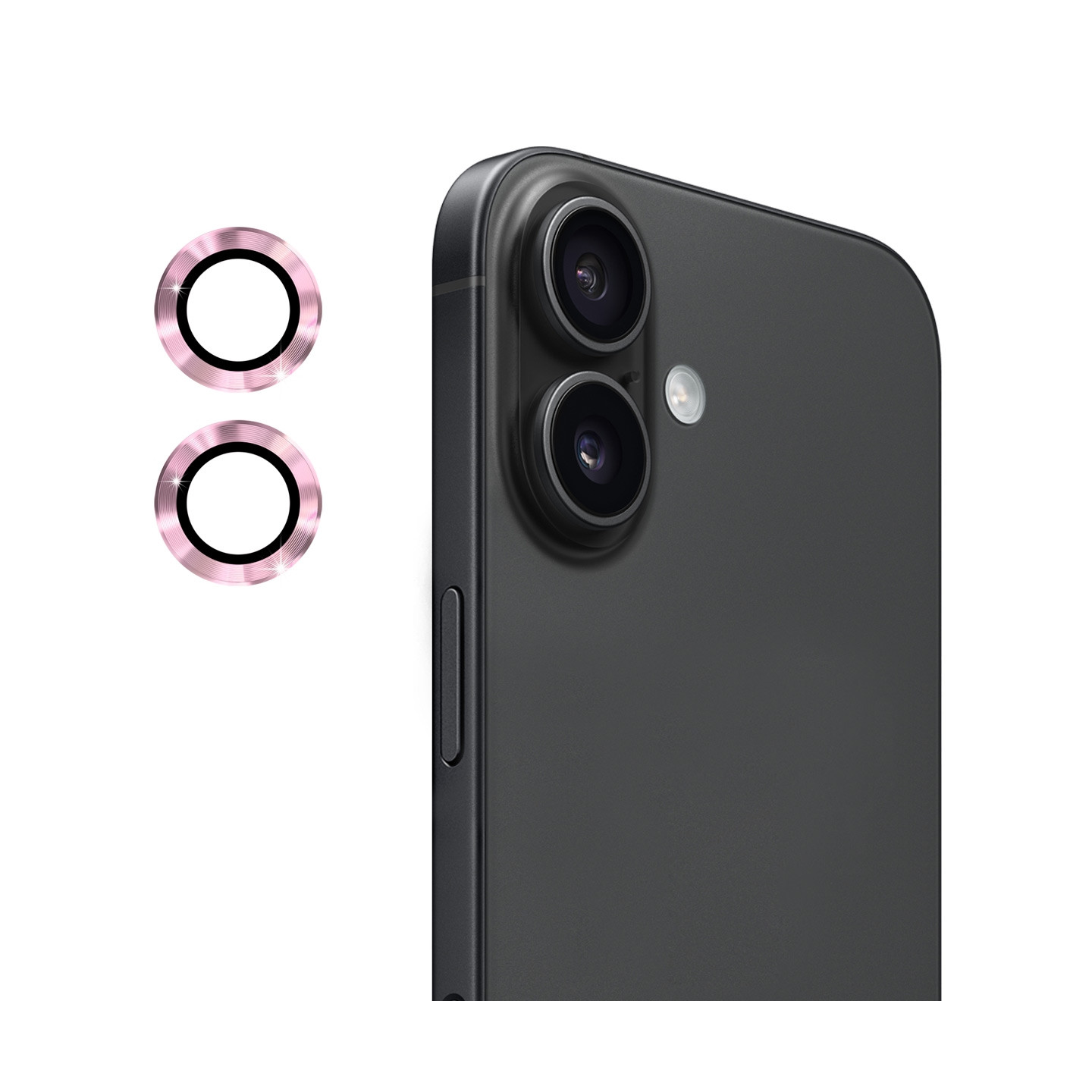 Til iPhone 17 Kamera Linsebeskytter ENKAY Hat-Prince Metalring Linsefilm