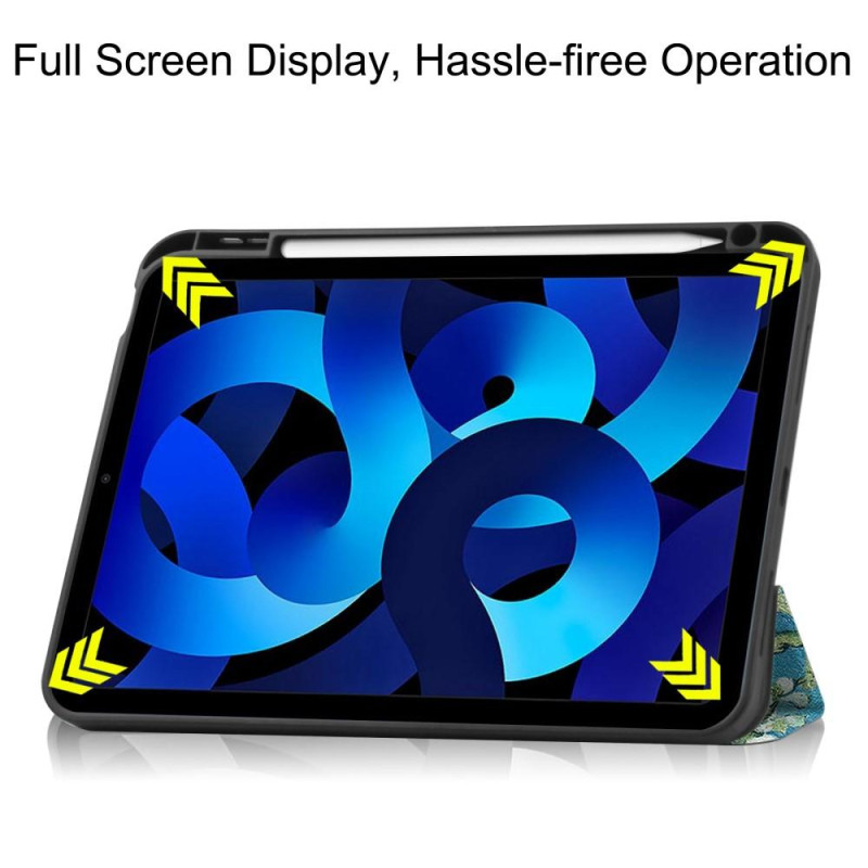 Tri - fold Stand Case for iPad 10.9 (2022) Tablet Cover Pen Holder - Blossom