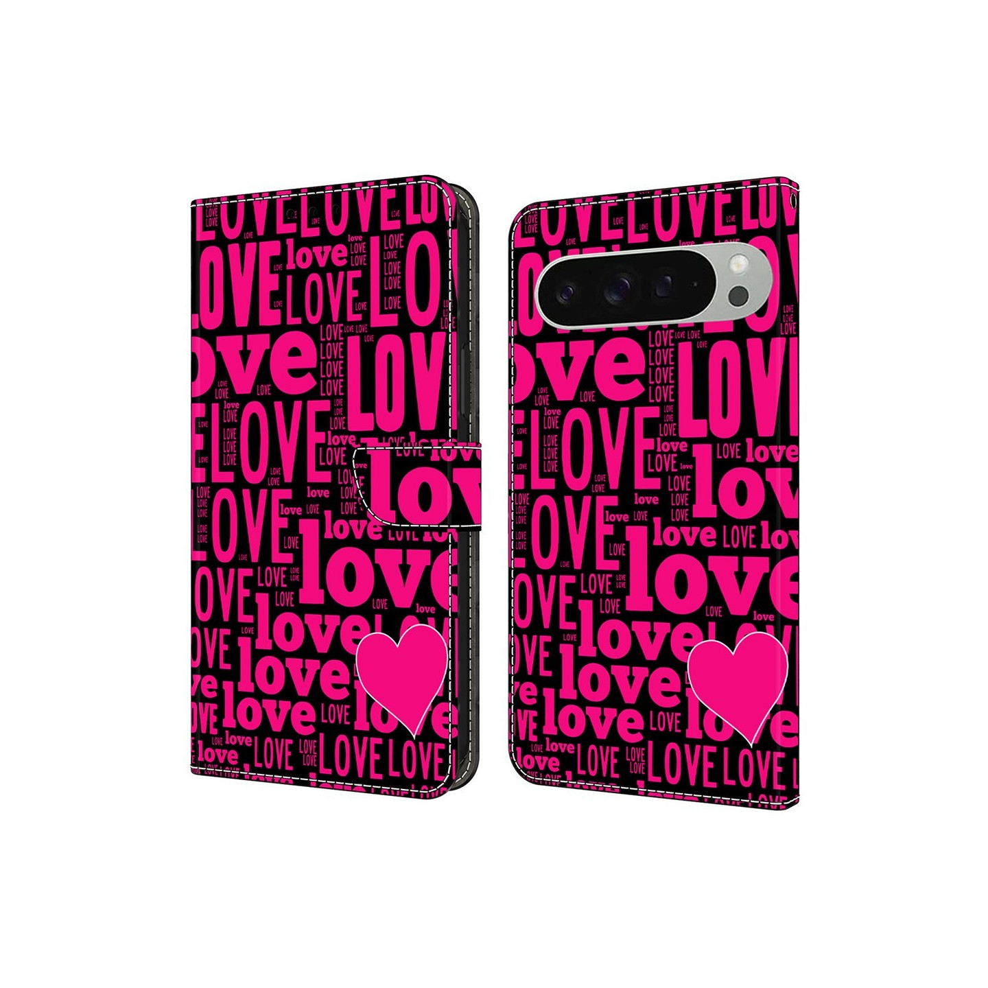 Til Google Pixel 10 Pro XL Pung Cover Mønsterprint PU-læder Flip Stand Mobilcover