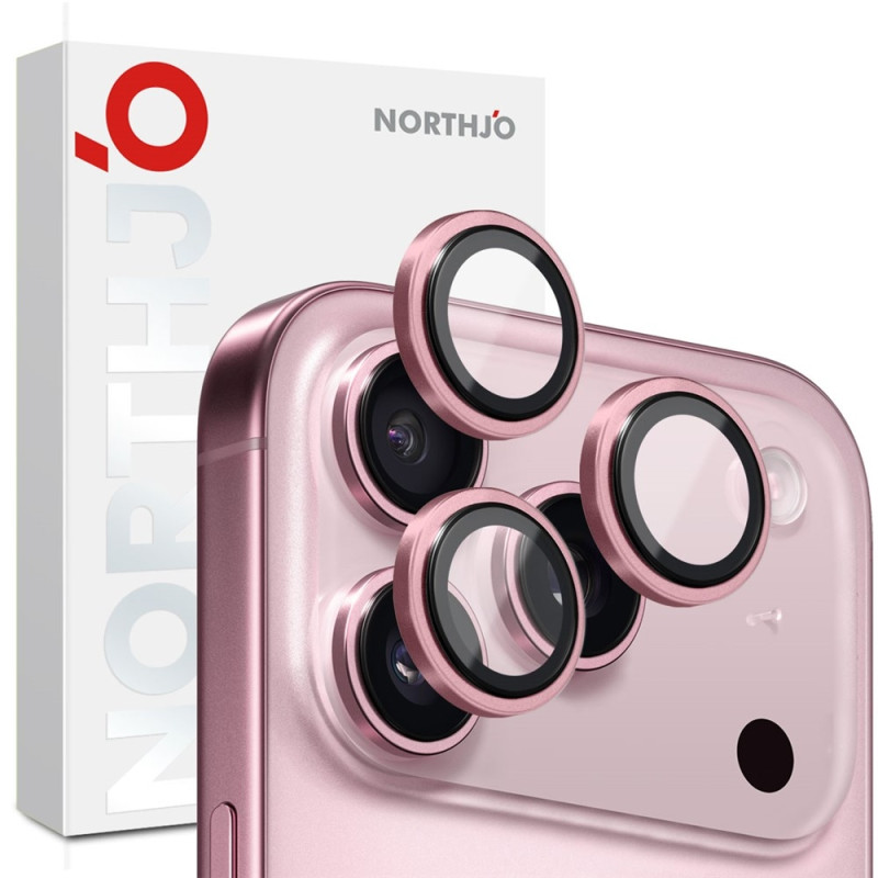 NORTHJO For iPhone 17 Pro Max / iPhone 17 Pro Camera Lens Protector Tempered Glass Metal Ring