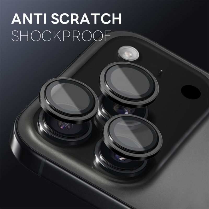 NORTHJO For iPhone 17 Pro Max / iPhone 17 Pro Kameralinsebeskytter Herdet Glass Metallring