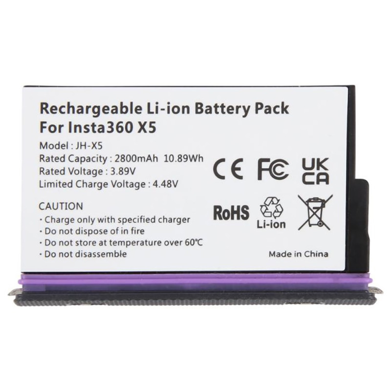 Battery For Insta360 X5 3.89V 2800mAh JH-X5