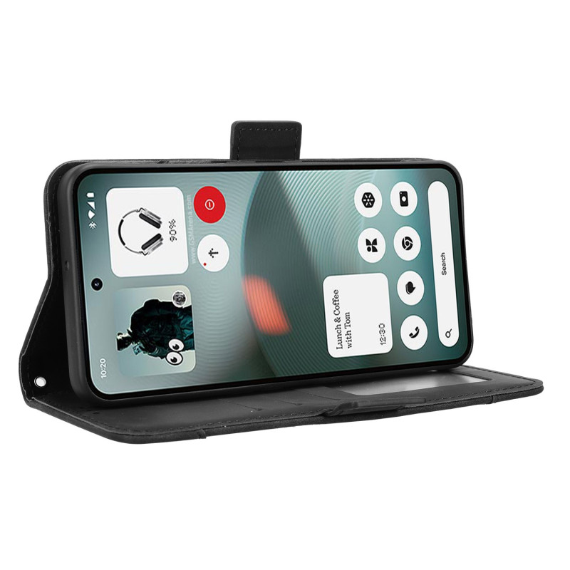 Wallet case for Nothing Phone (3a) Lite 5G with multiple card slots - Black