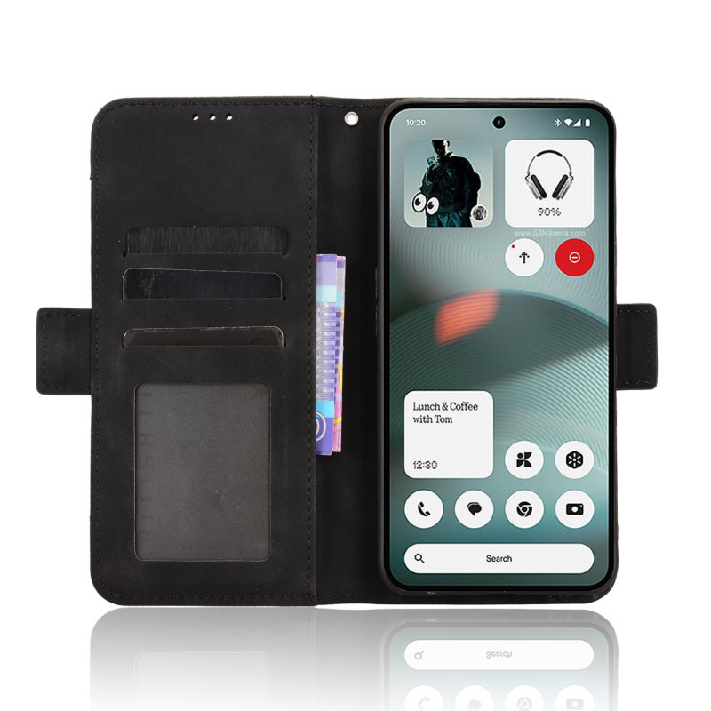Pungcover til Nothing Phone (3a) Lite 5G med flere kortpladser - Sort