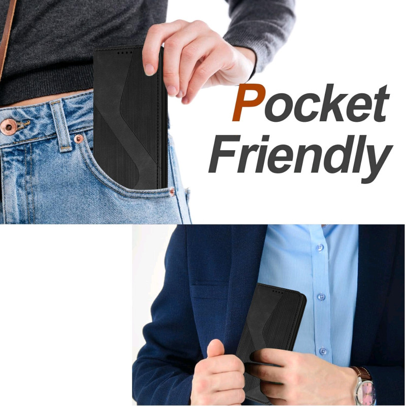 Pungcover til Samsung Galaxy A17 / Galaxy A26 med stand skin-touch følelse - Sort