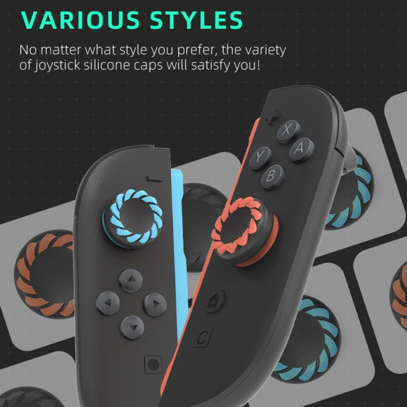 Kompatibel med Nintendo Switch 2 4 stk. Joy-Con tommelfingergreb - Sort