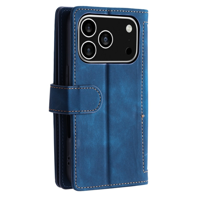 Til iPhone 17 Pro  Etui med Lynlåslomme og 9 Kortlommer