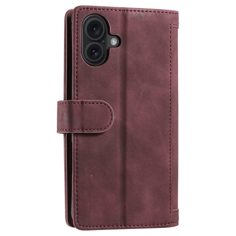 Til iPhone 17 Etui med Lynlåslomme og 9 Kortlommer