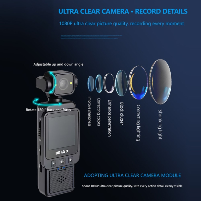 1,6" 1080P HD Kamera Actionkamera Cykling Vloggning WiFi-inspelare + 32 GB kort