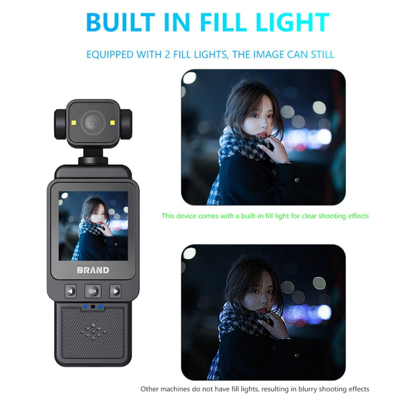 1,6 tuuman 1080P HD -kamera, action-kamera pyöräilyyn, vloggaukseen, WiFi-tallennin + 32 Gt:n kortti