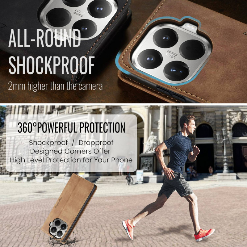 CASEME Plånboksfodral Xiaomi 15T Pro - Brun