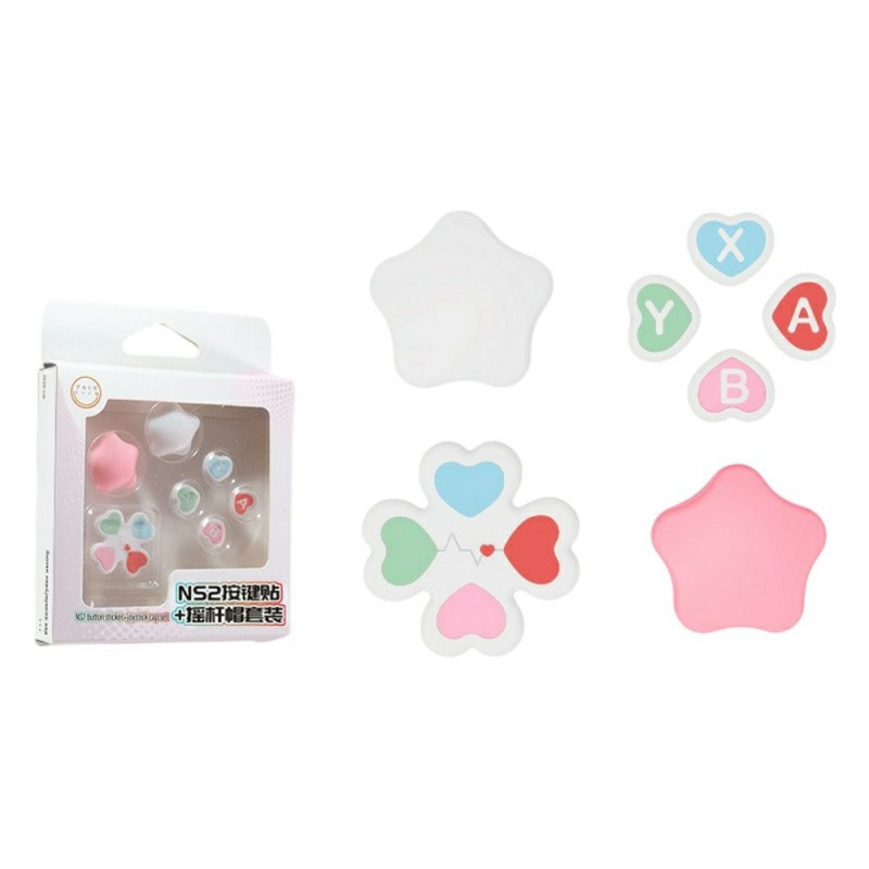 Compatible with Nintendo Switch 2 7pcs D-pad Button ABXY Sticker - Multi color