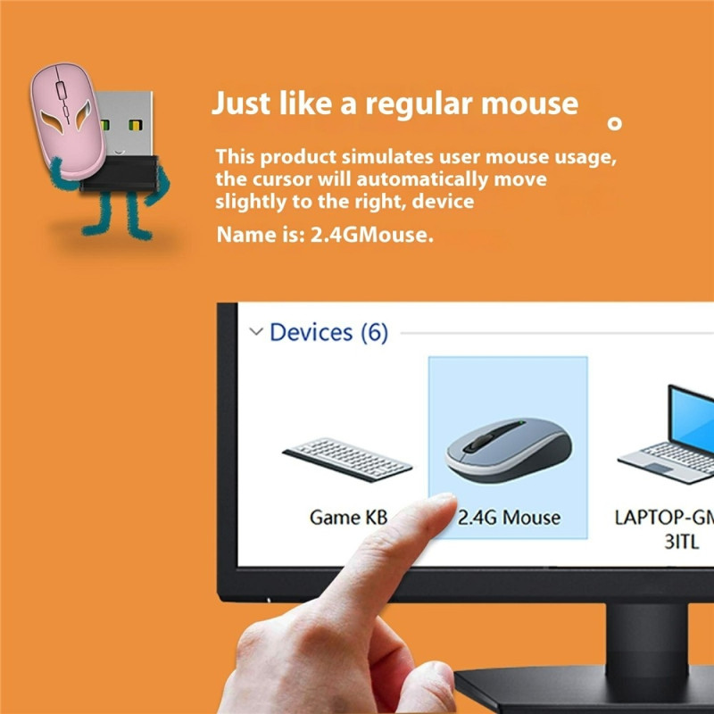 LAYLION Automatisk USB-mus USB Mouse Jiggler Mouse Mover håller datorn aktiv