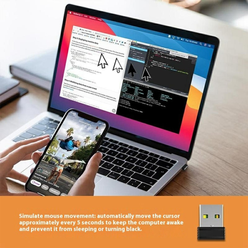 LAYLION Automatic USB Mouse USB Mouse Jiggler Mouse Mover Keeps Your Computer Active