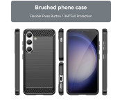 Samsung Galaxy S24 Karbon fiber Texture Skal - Svart