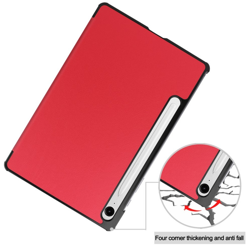 For Samsung Galaxy Tab S10 Lite / S10 FE / S9 FE Case with Stand - Red