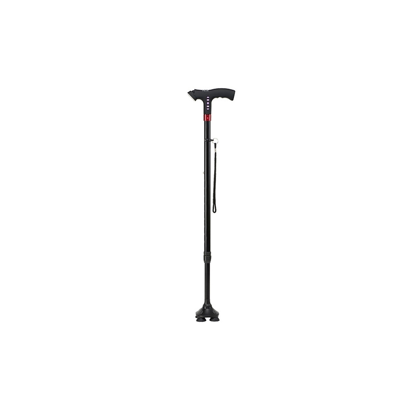 Adjustable Cane Walking Stick LED Light FM Radio MP3 Smart Safety Cane with Fall Alarm