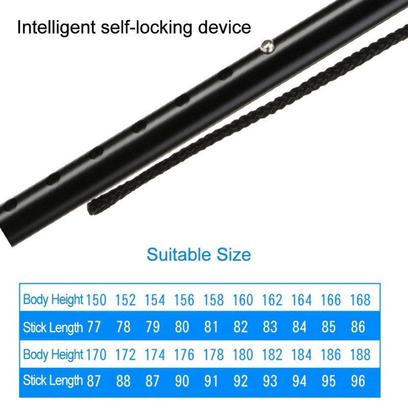 Adjustable Cane Walking Stick LED Light FM Radio MP3 Smart Safety Cane with Fall Alarm