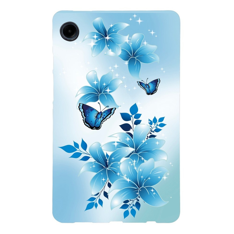 För Samsung Galaxy Tab A11 / A9 Fodral Mönstertryck Slim TPU skal Butterfly