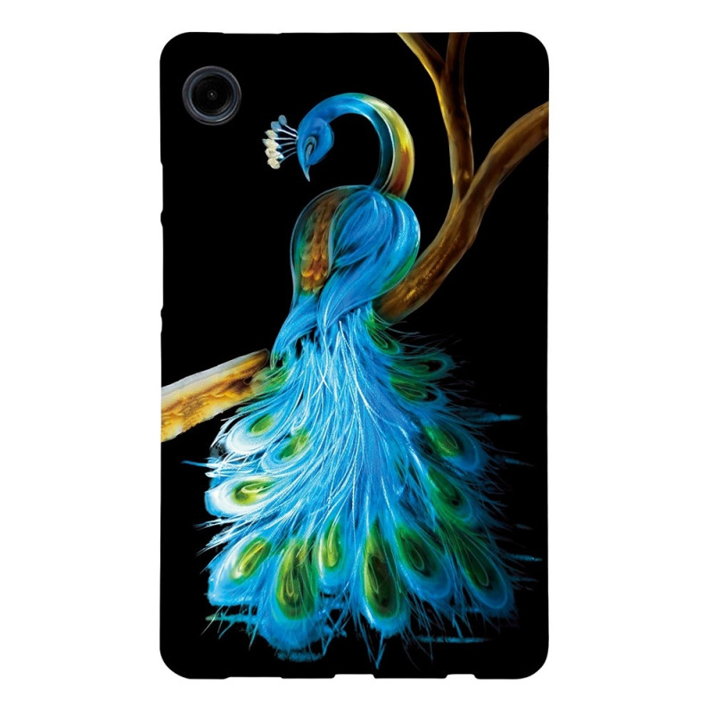 For Samsung Galaxy Tab A11 / A9 Etui Mønstertrykk Slankt TPU Beskyttende Nettbrettetui Peacock