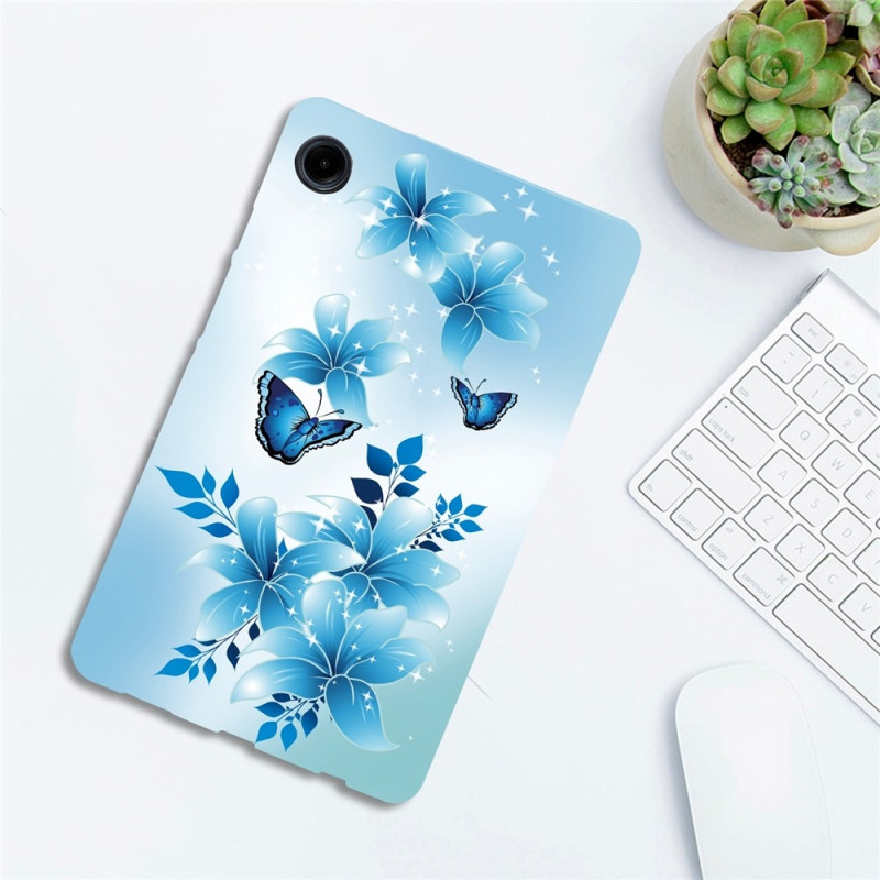 För Samsung Galaxy Tab A11 / A9 Fodral Mönstertryck Slim TPU skal Butterfly