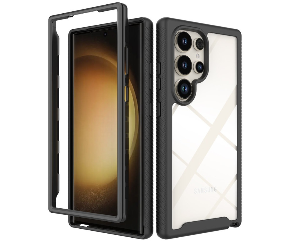 För Samsung Galaxy S24 Ultra -skal i PC+TPU med stötdämpande mobilskal