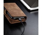 CASEME Samsung Galaxy S21 Retro läder plånboksfodral - Brun