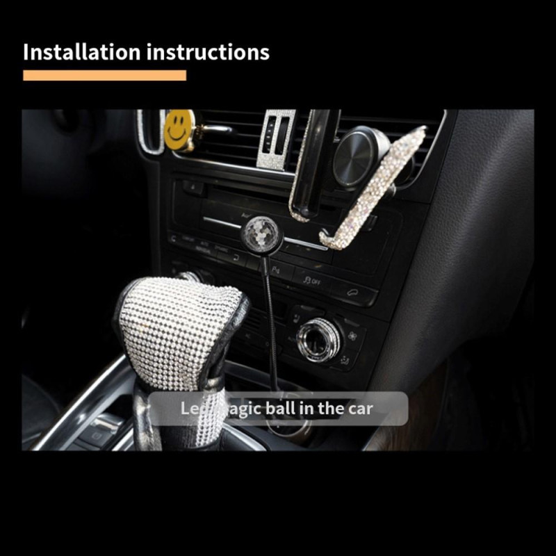 Auton kattoyövalo LED - ilmapiirilamppu Disco Discoball Party monia värejä