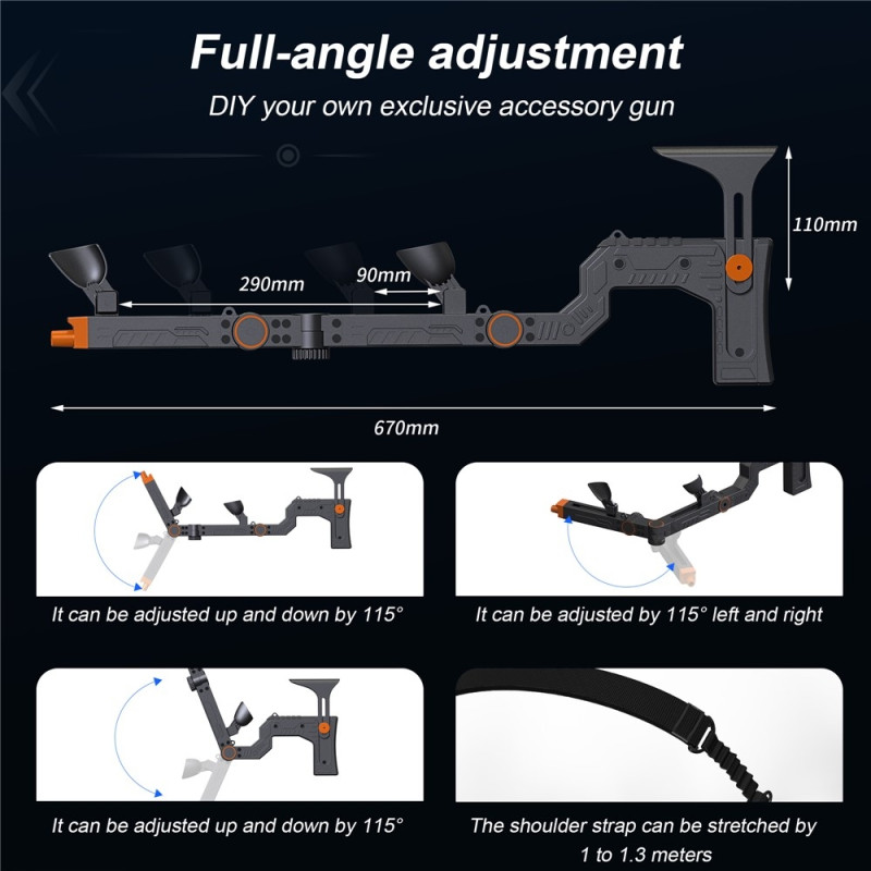 STARTRC GAMES För Meta Quest 3S  Quest 3 Magnetisk VR-pistolkolv Skjutspel