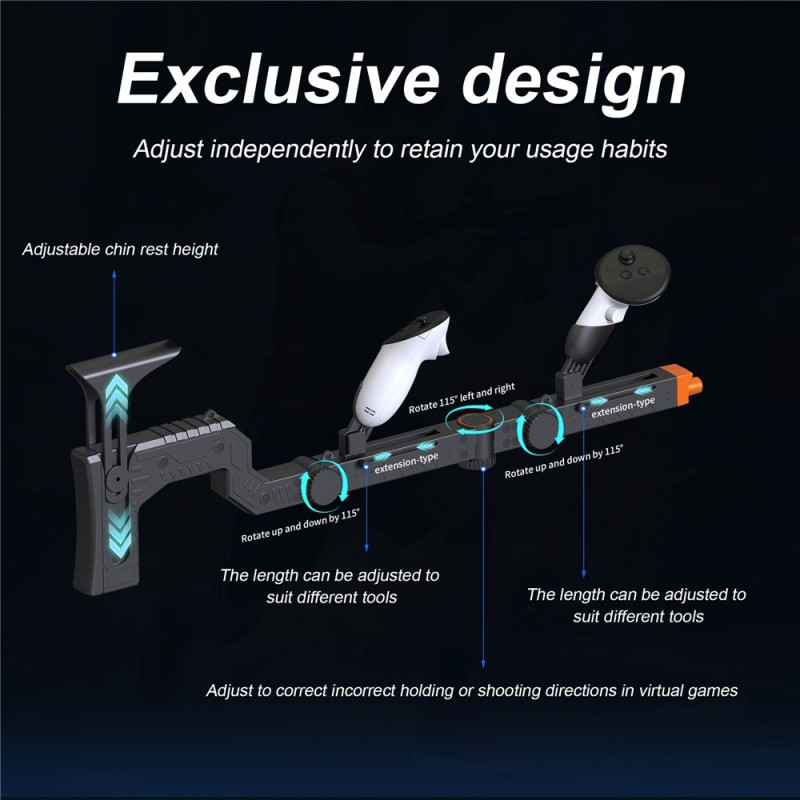 STARTRC GAMES For Meta Quest 3S Quest 3 Magnetic VR Gun Piston Shooting Game