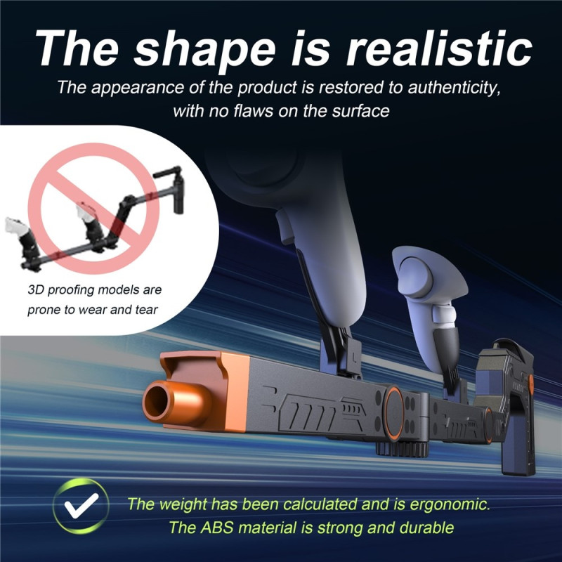 STARTRC GAMES For Meta Quest 3S Quest 3 Magnetic VR Gun Piston Shooting Game