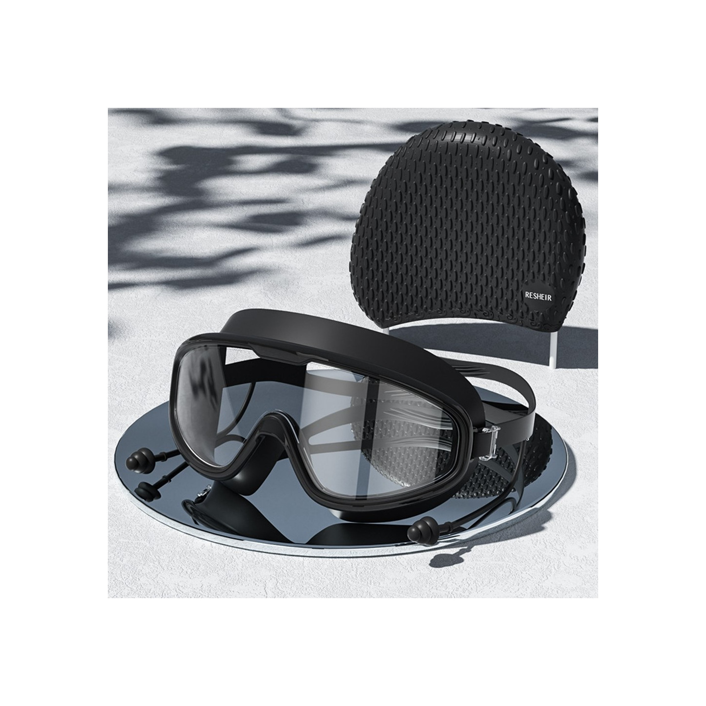 Anti-Fog Anti-fog Swimming Goggles Cyklop large frames storage case and swimming cap