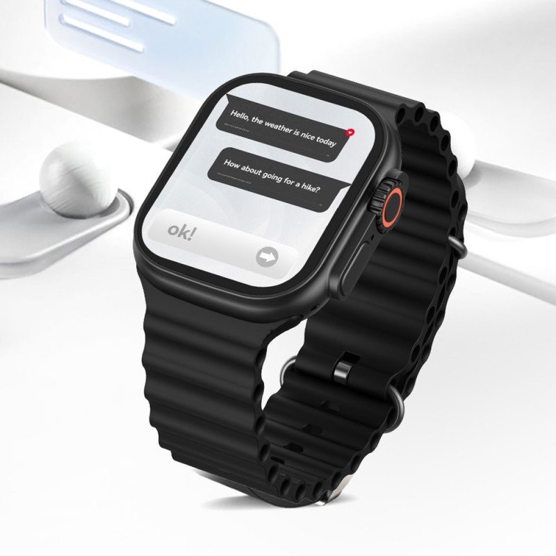 USAMS AT03 2,01" Smartklocka Bluetooth sportspårning röstassistent Android iOS