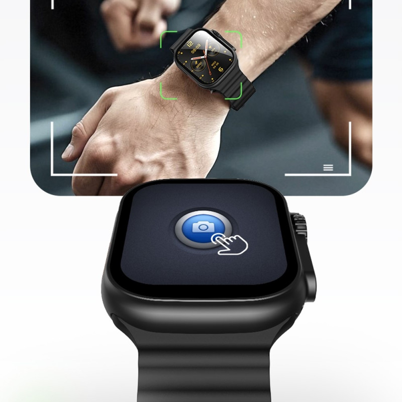 USAMS AT03 2.01" Smartwatch Bluetooth Sports Tracking Voice Assistant Android iOS