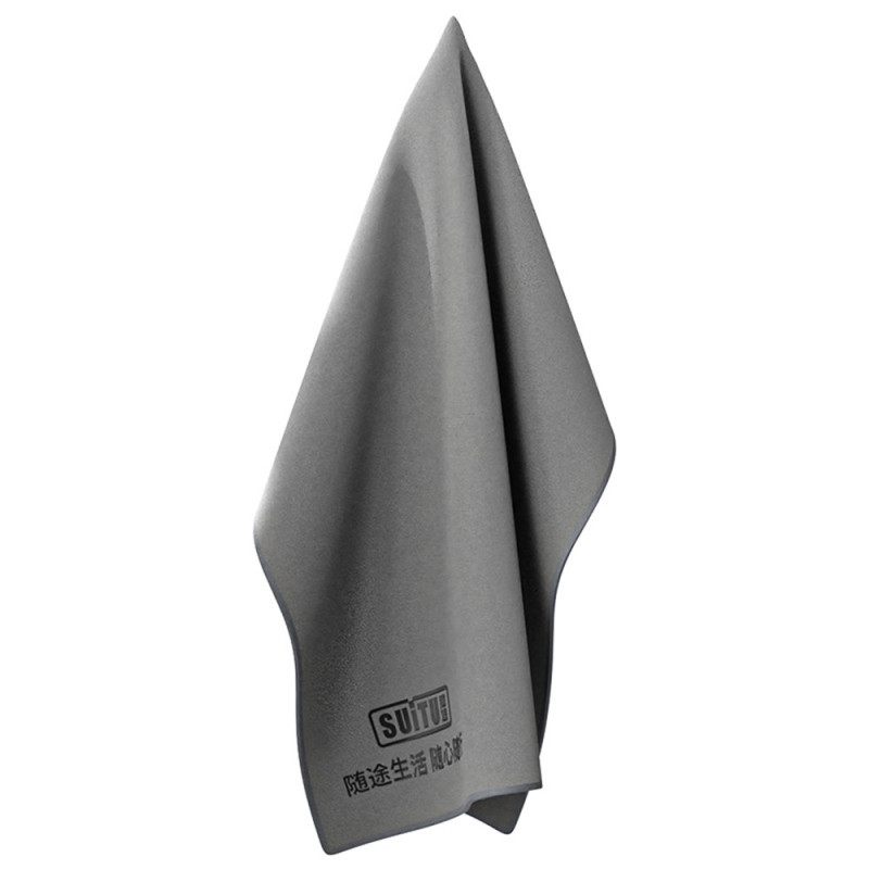 2 stk. 30x40 cm myk korallfleece + semsket skinn rengjøringsklut vannabsorberende håndkle