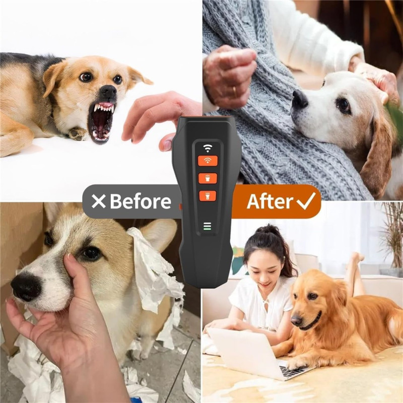 Rechargeable Anti-Bark Ultrasonic Dog Bark Device Stop Barking