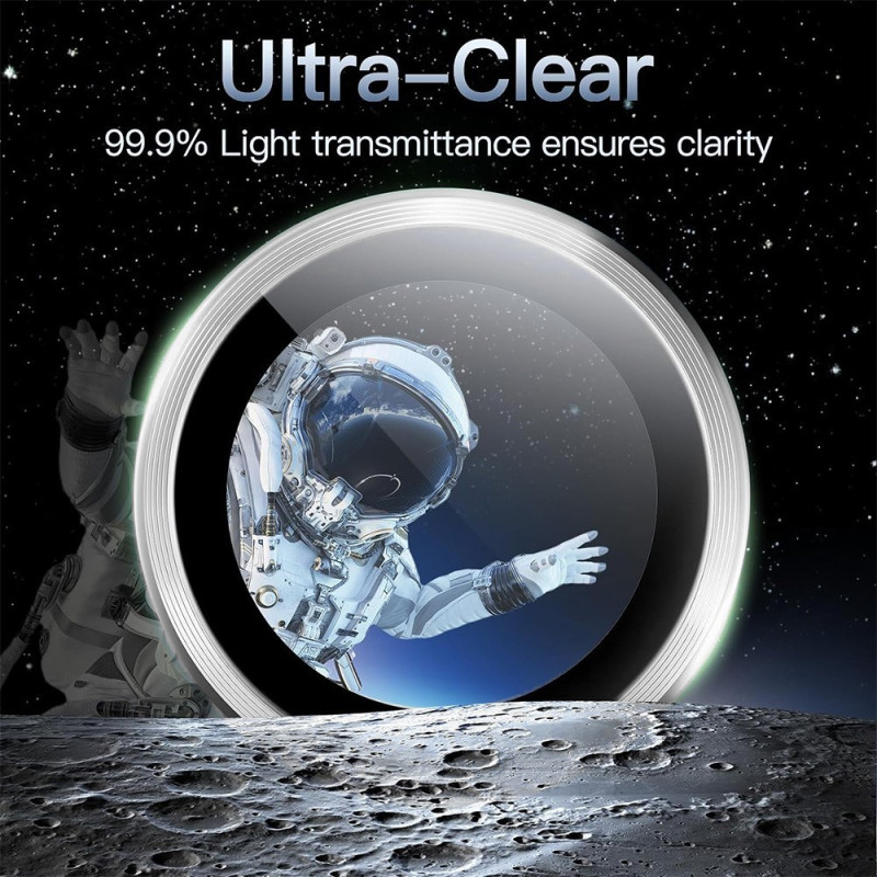 Til Samsung Galaxy Z Flip7 5G Kameralinse Beskytter ENKAY Metal Ring Linse Film - Sort