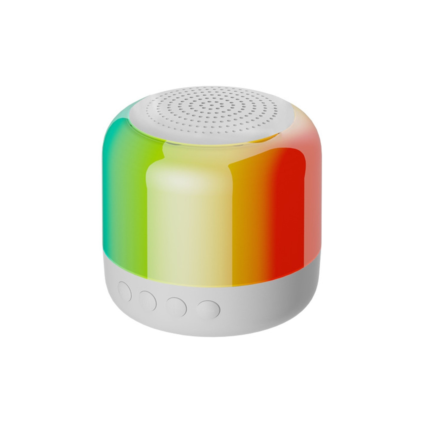 Speaker Bluetooth Stereo Surround Wireless Mini Subwoofer with RGB Light - White