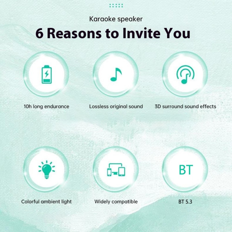 Højttaler Bluetooth Stereo Surround Trådløs Mini Subwoofer med RGB Lys - Hvid