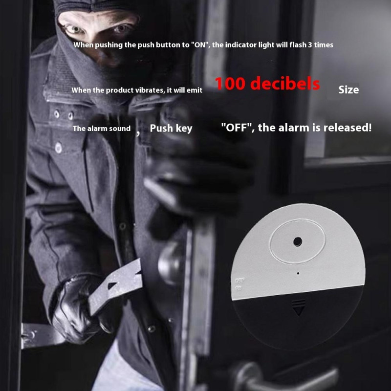 Vibration alarm for door window 125dB Anti-theft alarm Sensor Protection Security