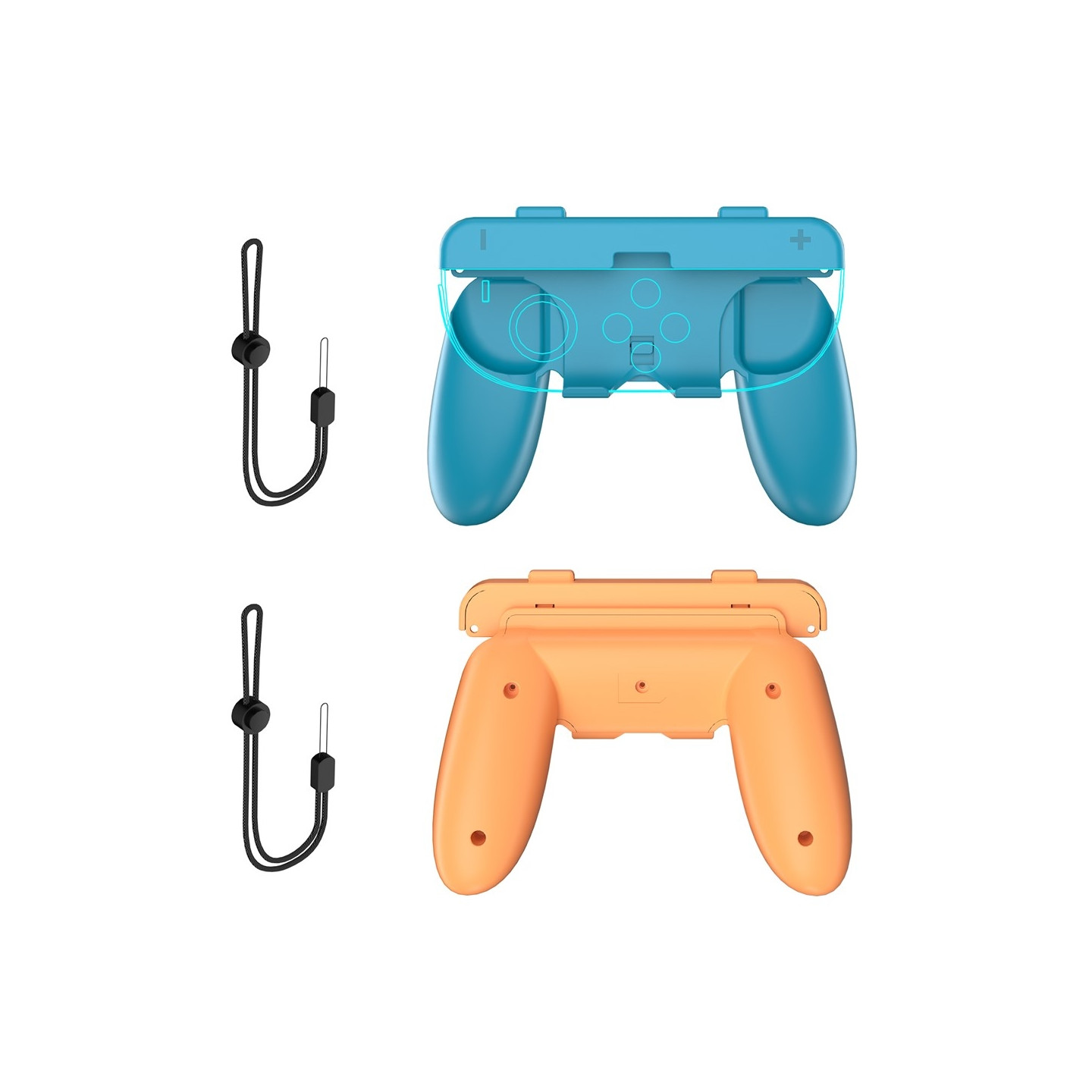 Compatible with Nintendo Switch 2 Joy-Con Controller Grip Set Shell Case - Blue+Red