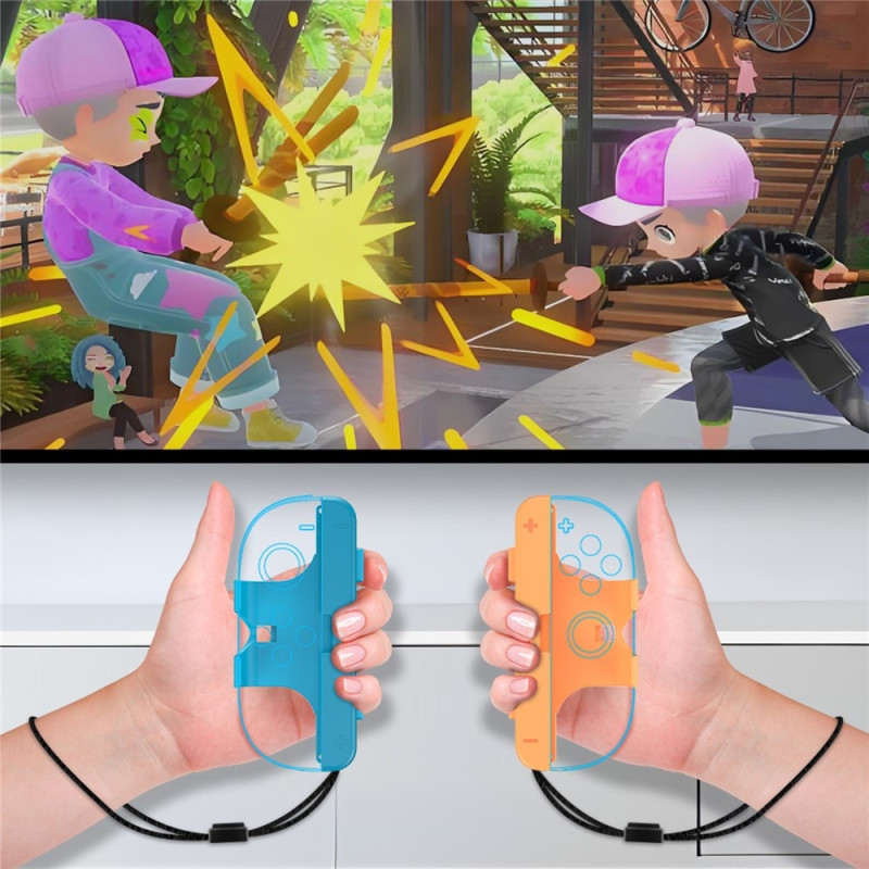 Kompatibel med Nintendo Switch 2 Joy-Con kontroll Greppset Skal Fodral - Blå+Röd