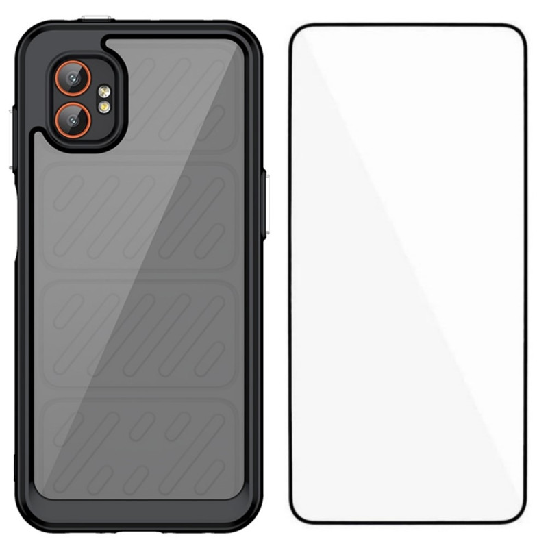 For Samsung Galaxy XCover7 Pro Deksel TPU-telefondeksel med herdet glassbeskytter