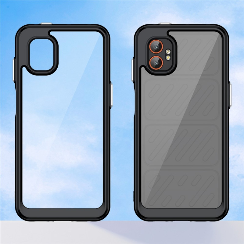 För Samsung Galaxy XCover7 Pro Fodral TPU-telefonskal med härdat glasskydd