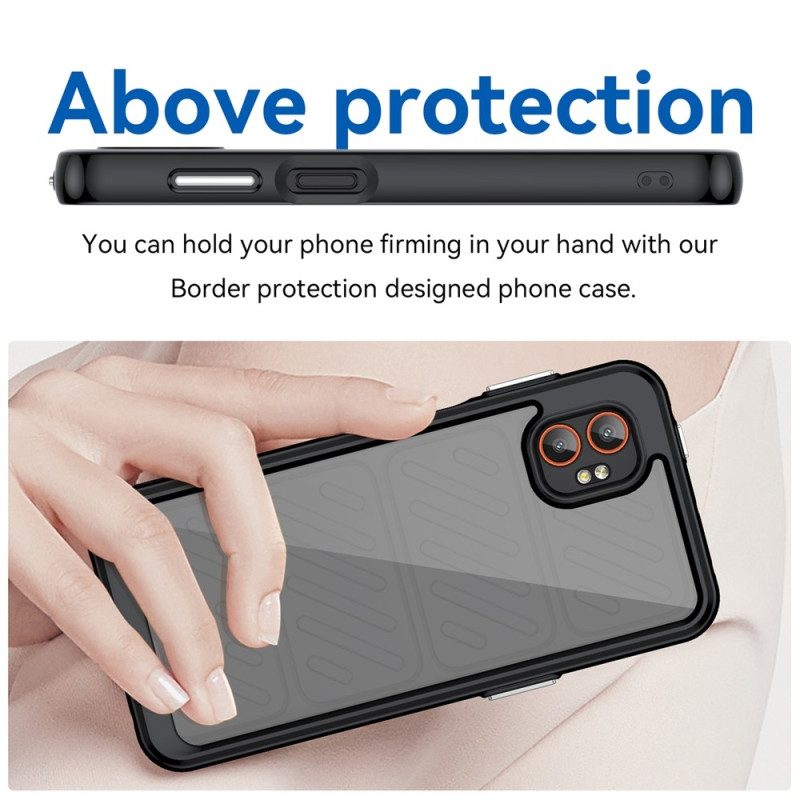 För Samsung Galaxy XCover7 Pro Fodral TPU-telefonskal med härdat glasskydd